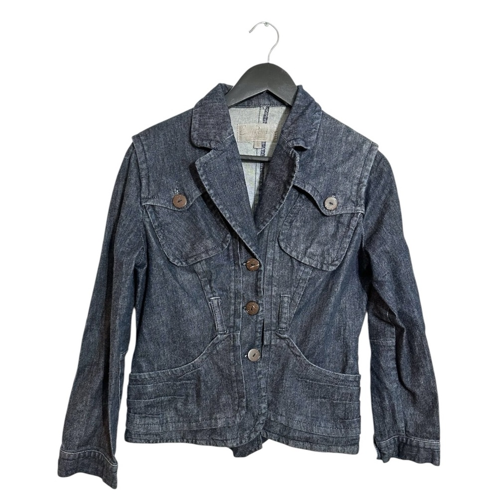 Earl Rutenberg Collection Denim Utility Button Jacket Vintage Small SEE NOTES